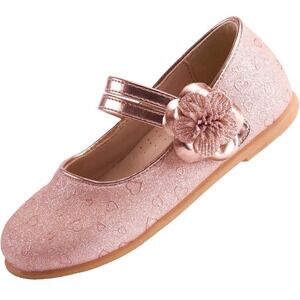 "EIGHT KM Toddler Girls Dress Shoes - Ballet Flats Size 24, Elegant Footwear"